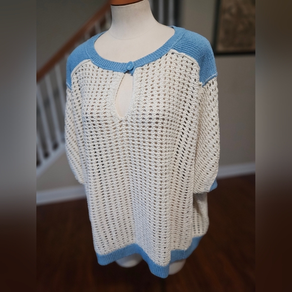 Anthropologie Maeve Oversized Open Stitch Sweater Medium - Picture 2 of 5